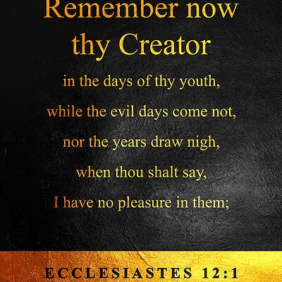 Abconcepts ecclesiastes 12 1 saatchi small