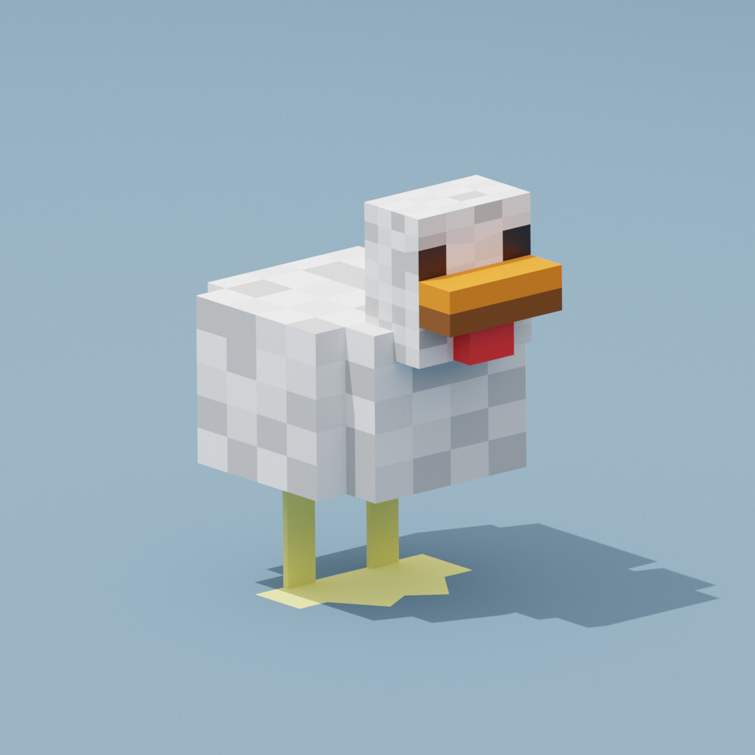 ArtStation Minecraft Chicken