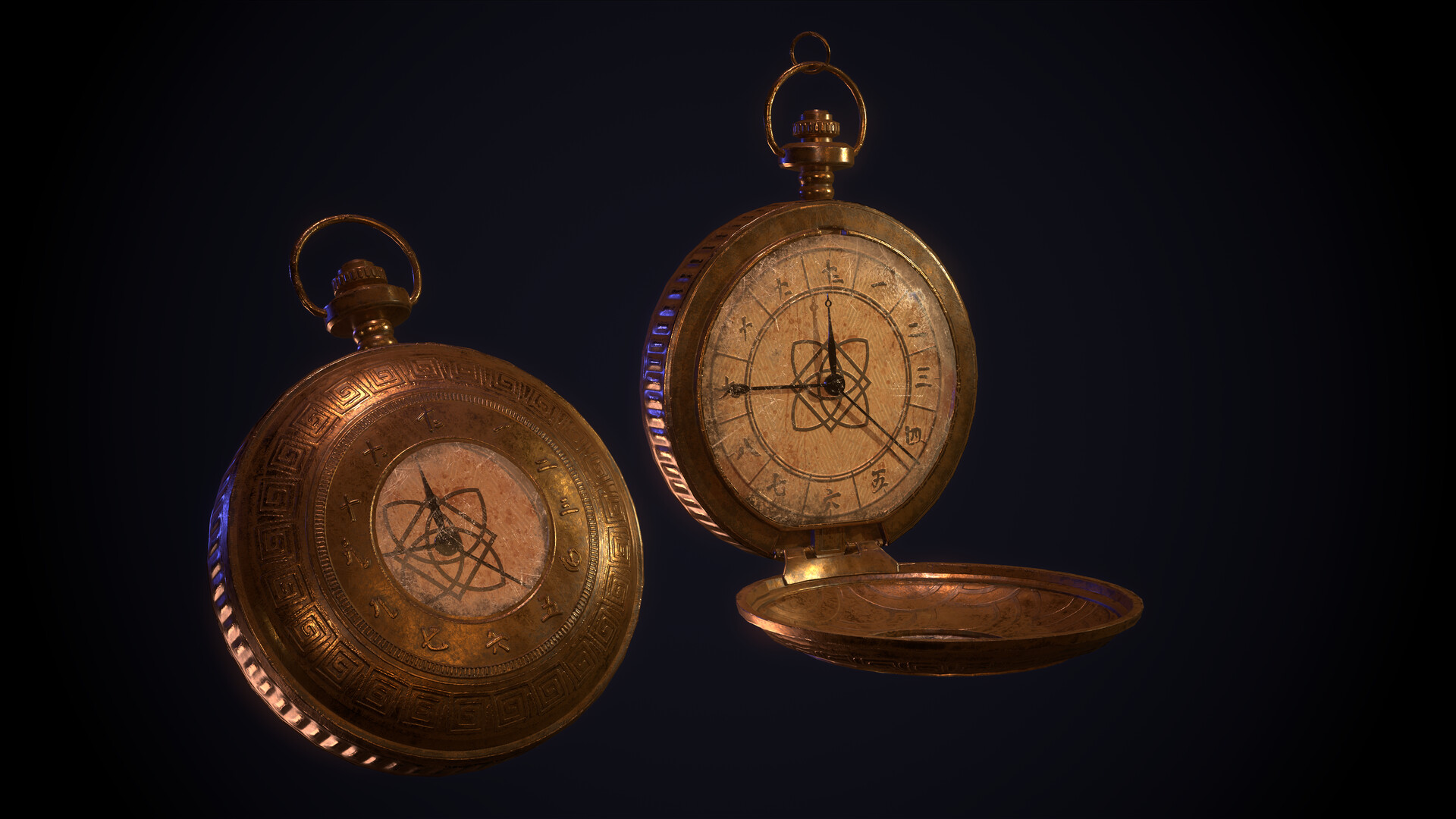 ArtStation - Aged Japanese Pocket Watch