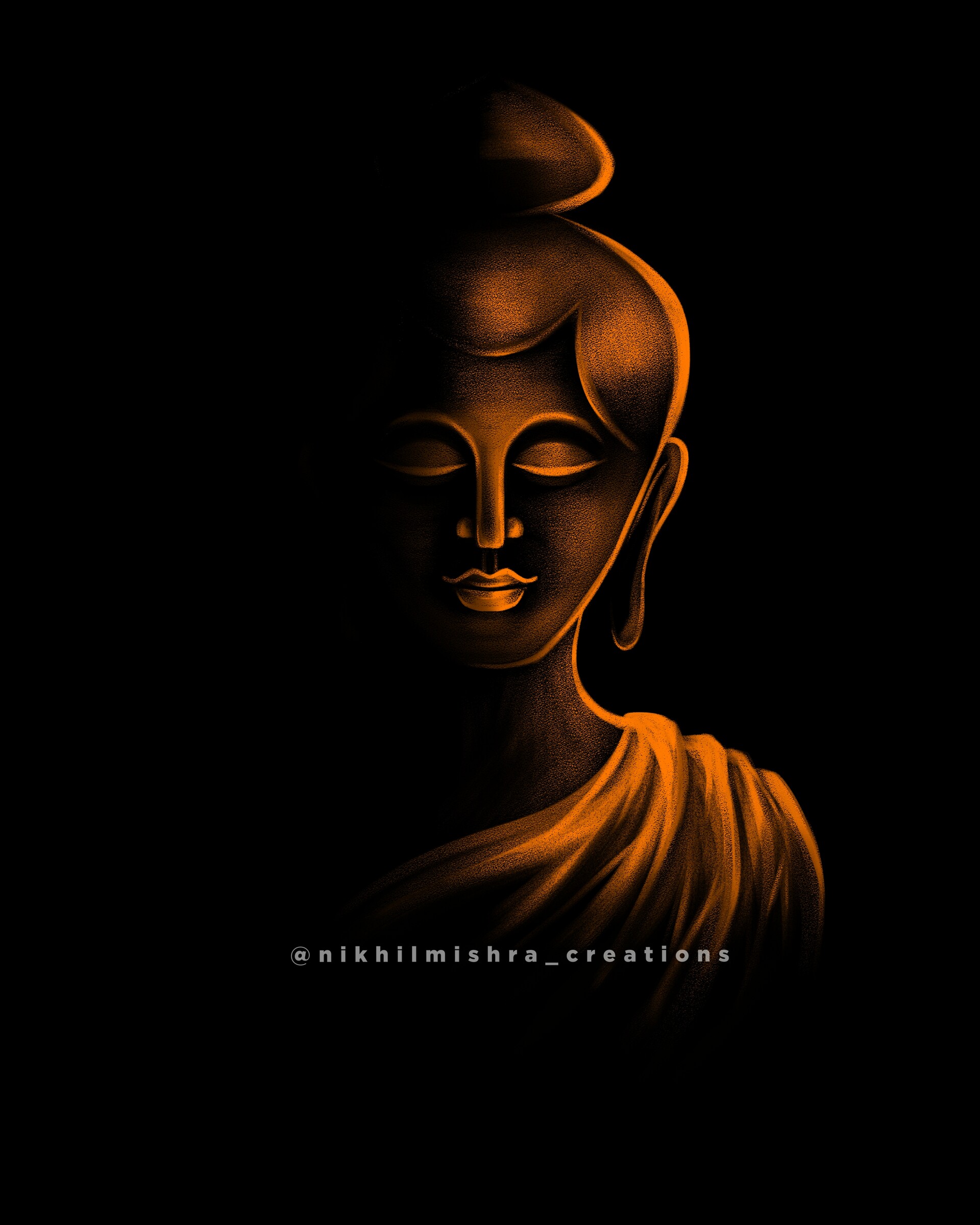 ArtStation Gautama Buddha Digital painting