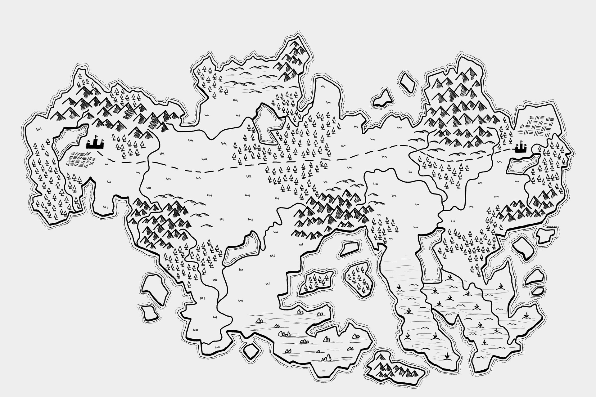 Hand Drawn Continent Map Rfantasymaps vrogue co