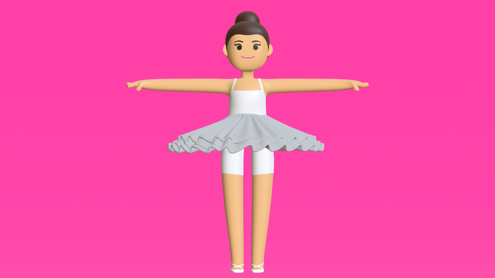 ArtStation - Minimal Ballet dancer 3D Cartoon Character