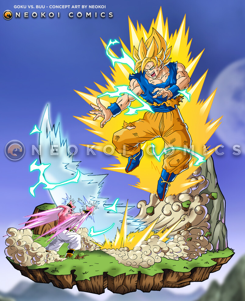 ArtStation - Goku vs. Buu - Concept Art
