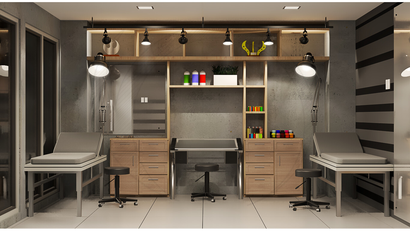 ArtStation - Tattoo Shop Concept Design