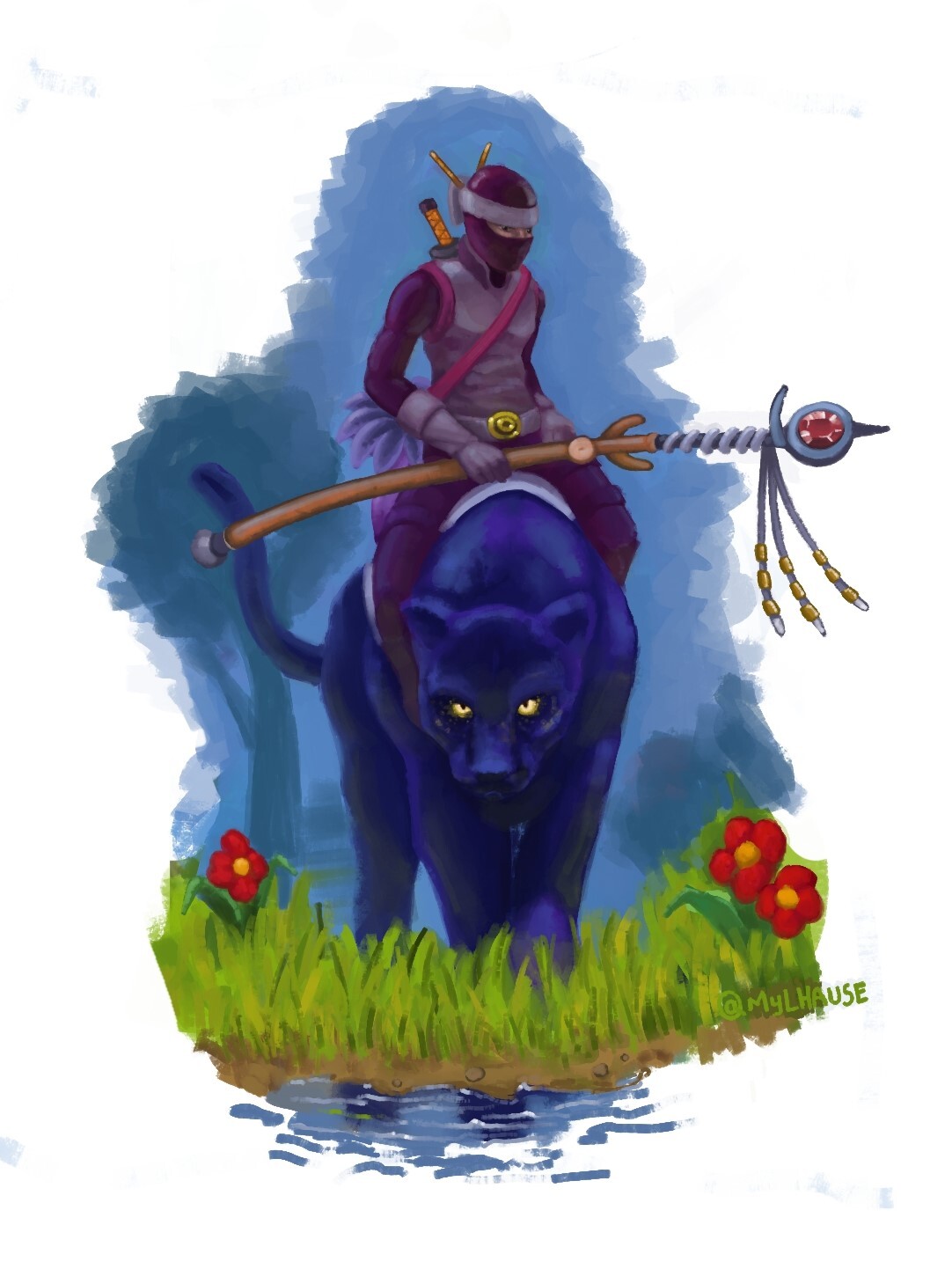 Assassin riding a BlackPanther