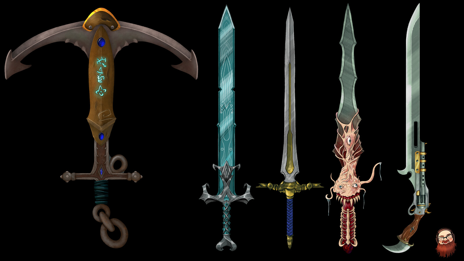 in Order: Anchor, Summoned, Blessed, Alive, Vampire Hunter