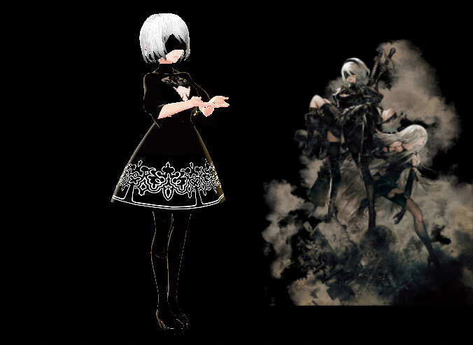 Artstation ヨルハ2号b型 ニーア オートマタ Nier Automata 2b Vroid Model