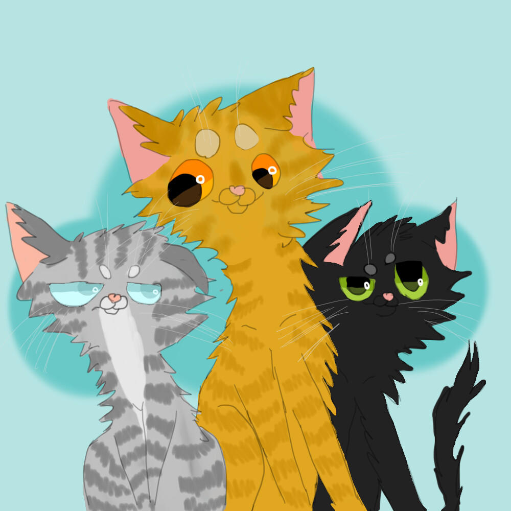 ArtStation - Jaypaw,Lionpaw and Hollypaw from Warriors Cats, image size:1000x1000