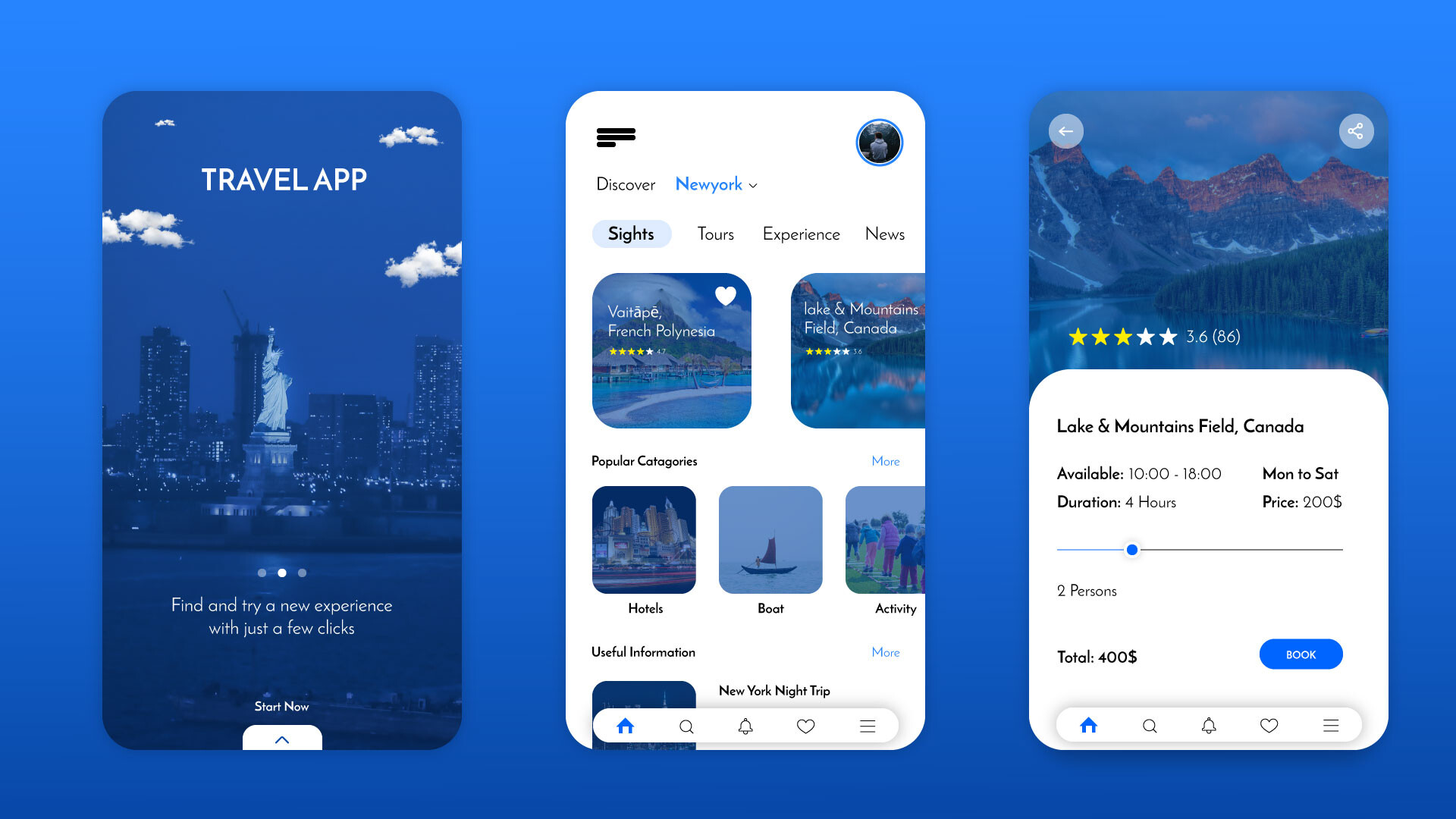 ArtStation Travel App UI Design ArtStation Travel App UI Design