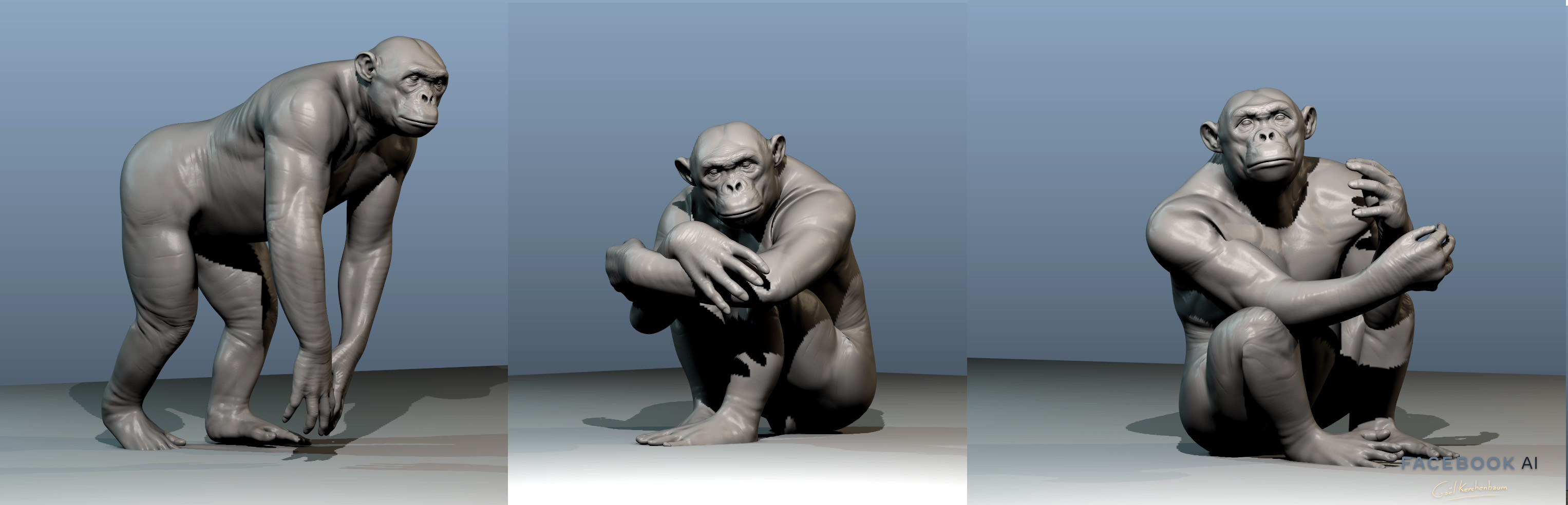 Chimp poses aligned on Data set