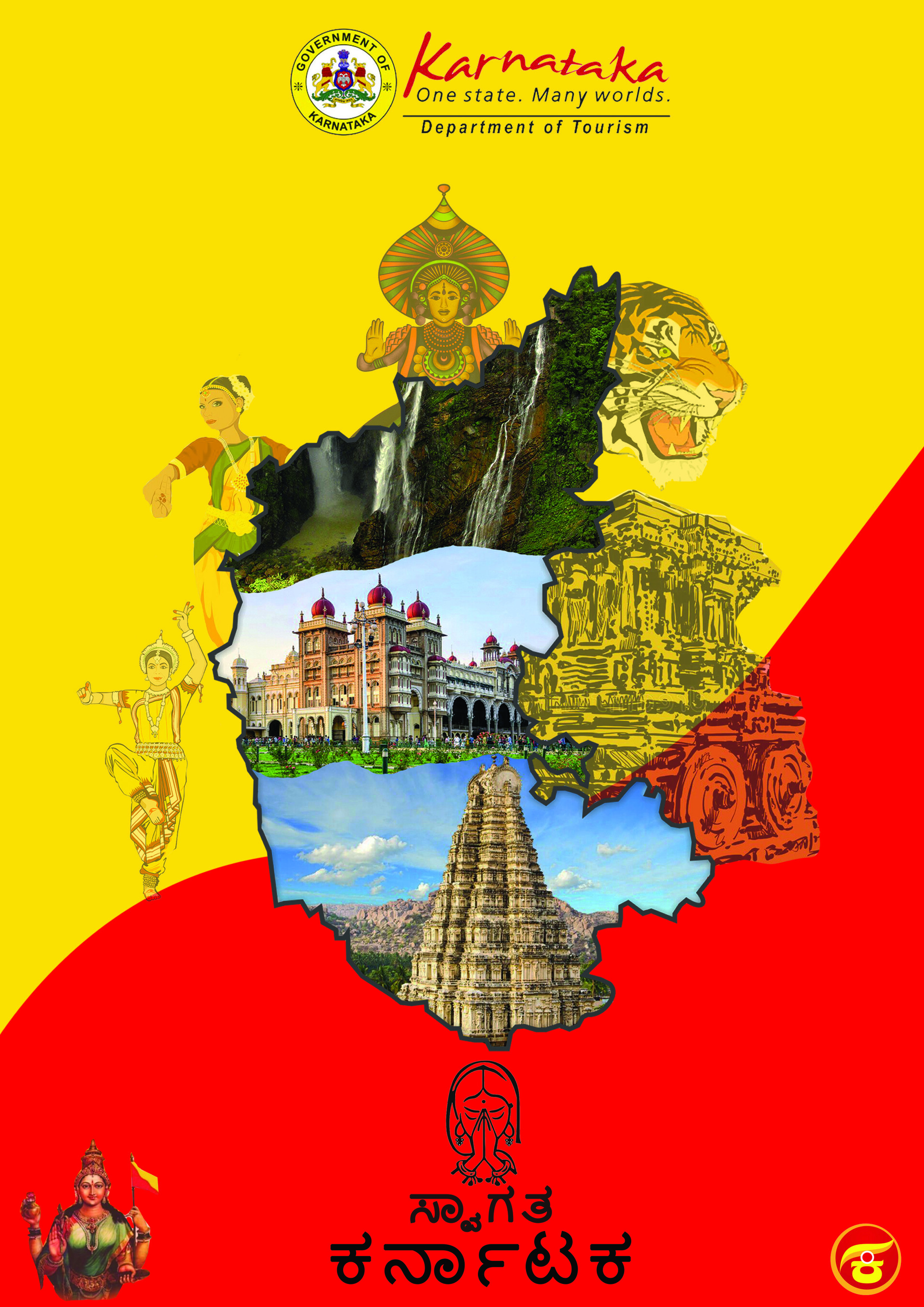 StepMap - Template - Karnataka - Landkarte für India