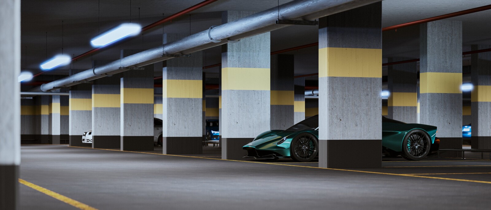 Aston Martin Valhalla In Garage