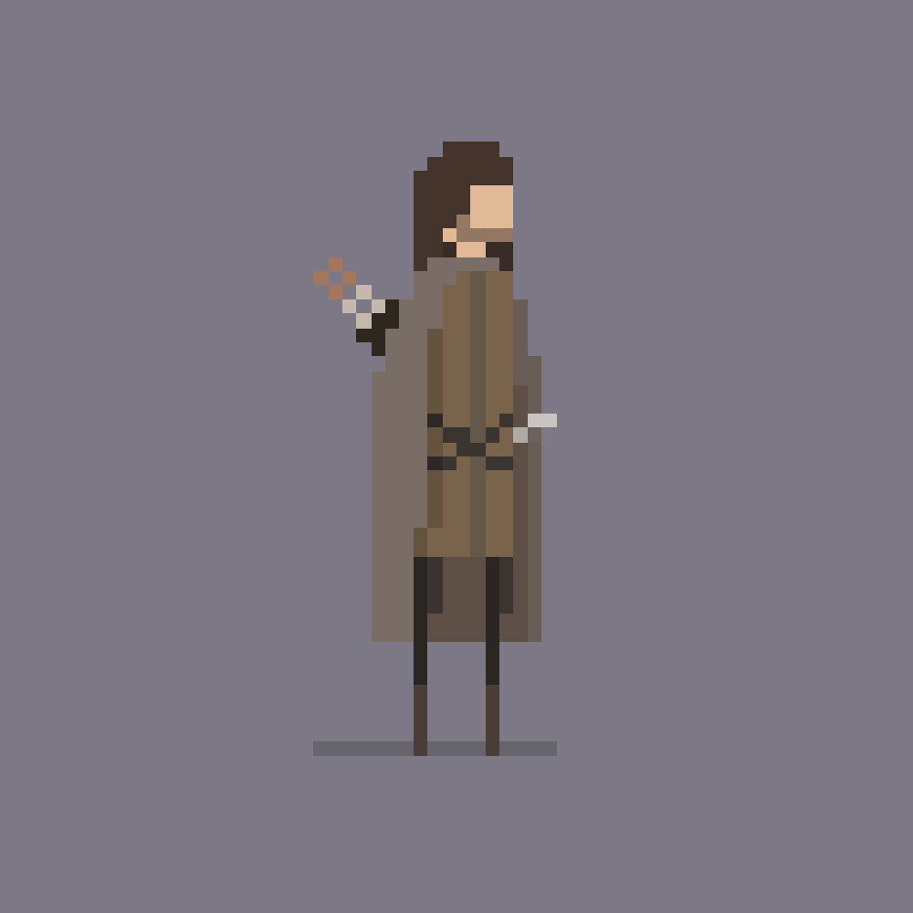 ArtStation - Aragorn in simple pixel art