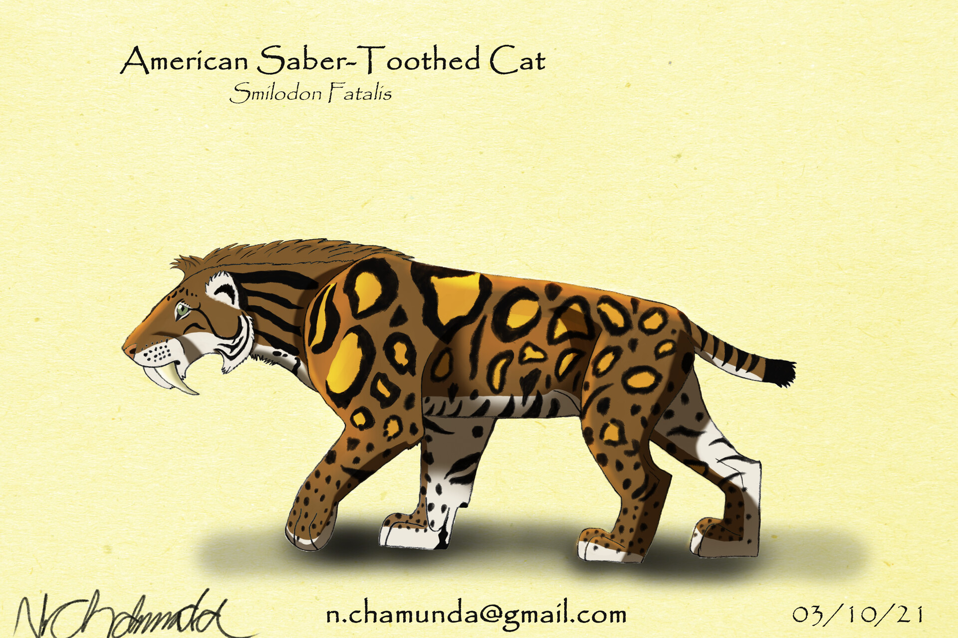 ArtStation - American Saber-Toothed Cat Concept