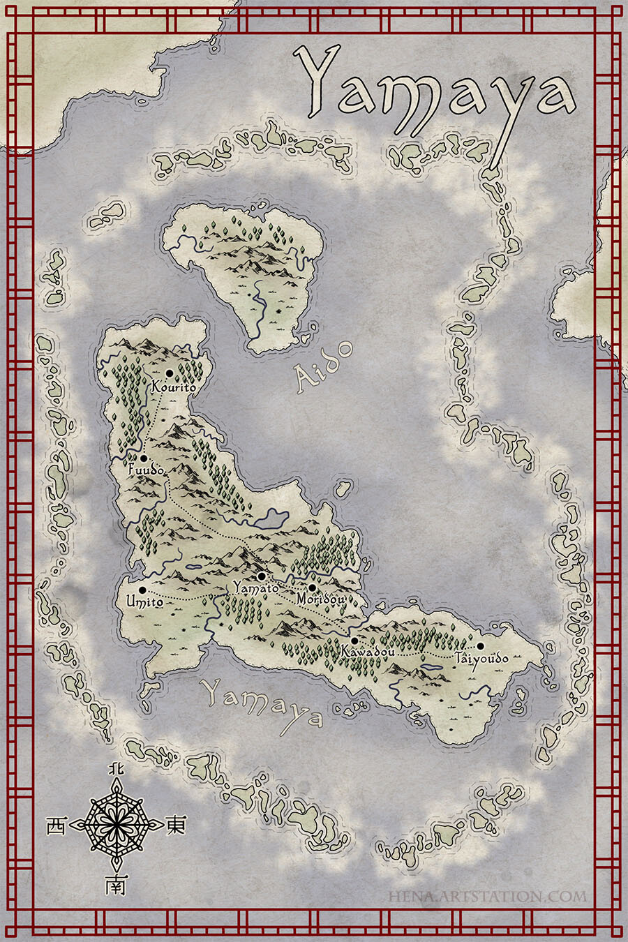 Map Art: Yamaya