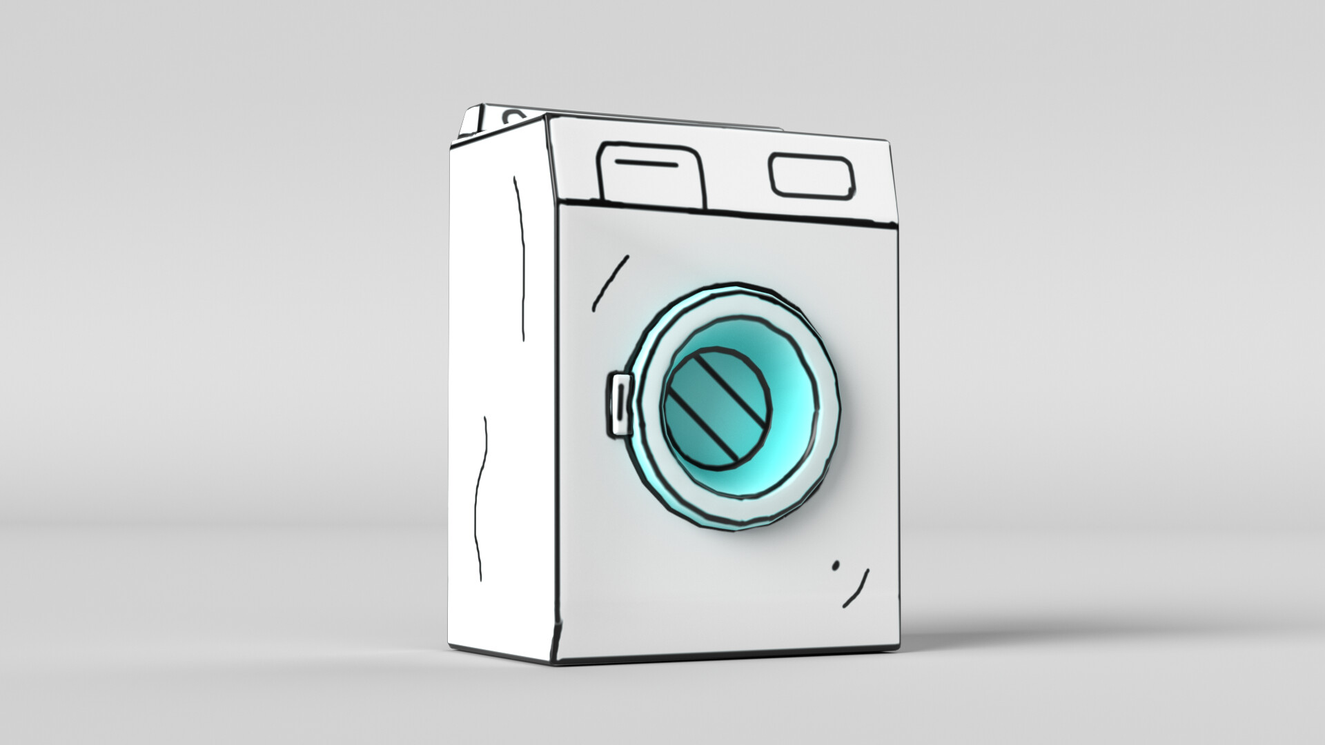 ArtStation - Washing Machine Cartoon