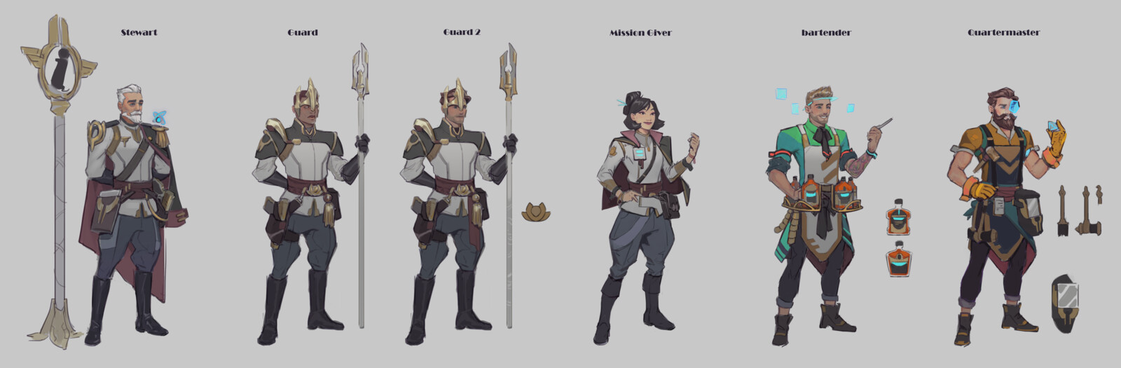 Outfits design for the staff working on the HUB