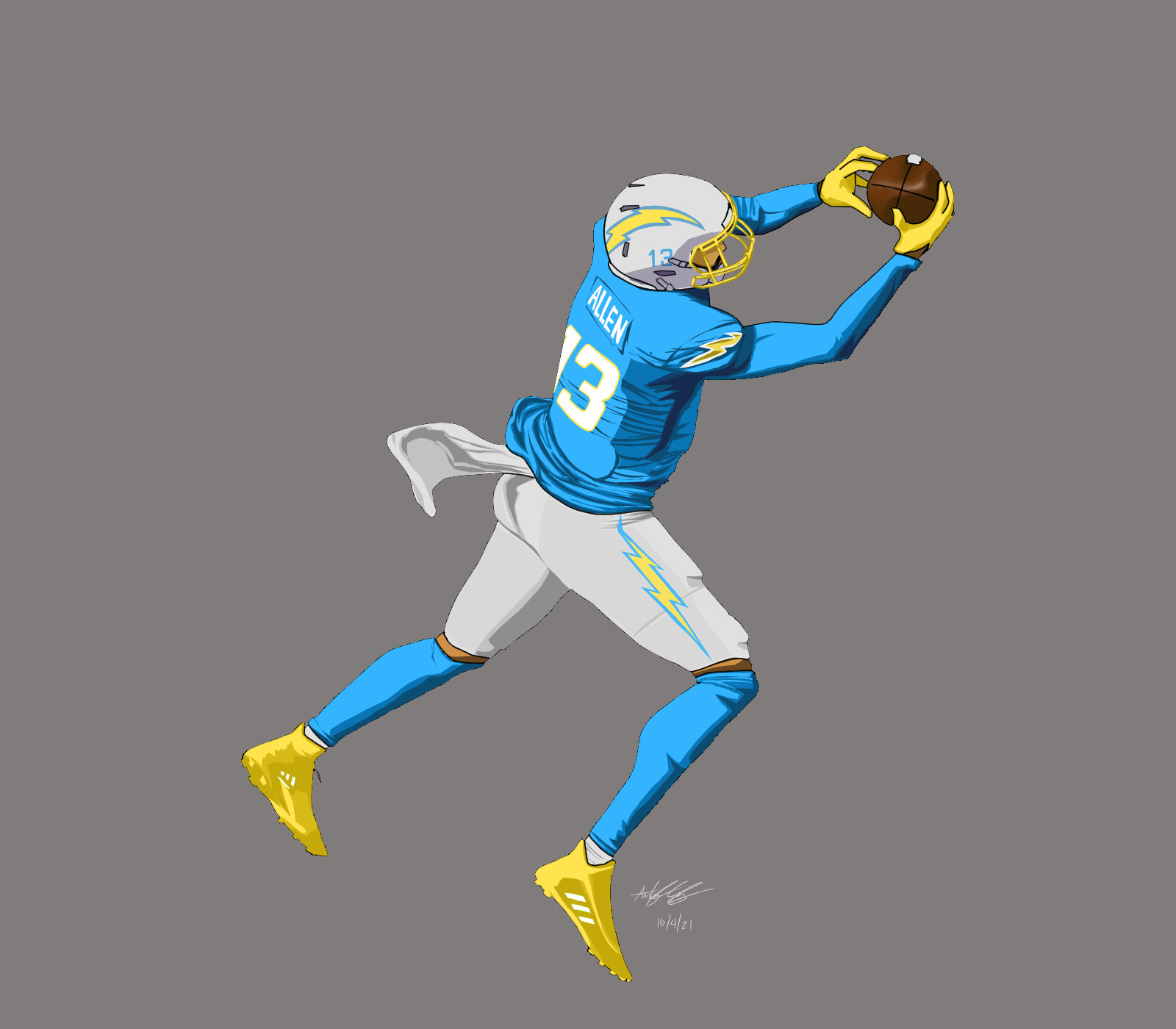 Keenan Allen Digital Art by Jeremy Nash - Pixels