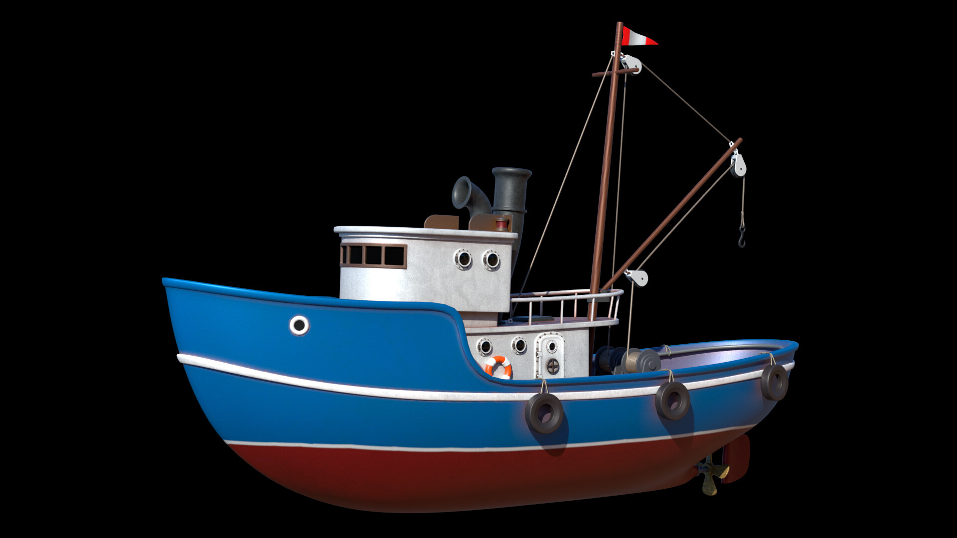 ArtStation - Small fishing boat 043