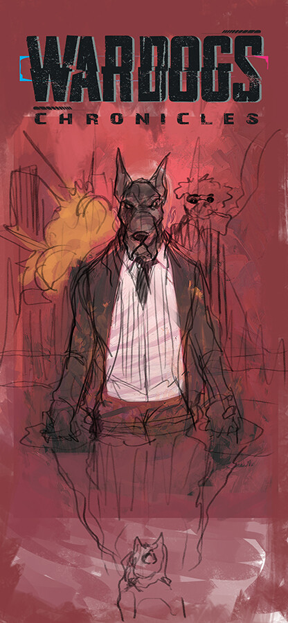 Wardogs Chronicles #3 cover color sketch