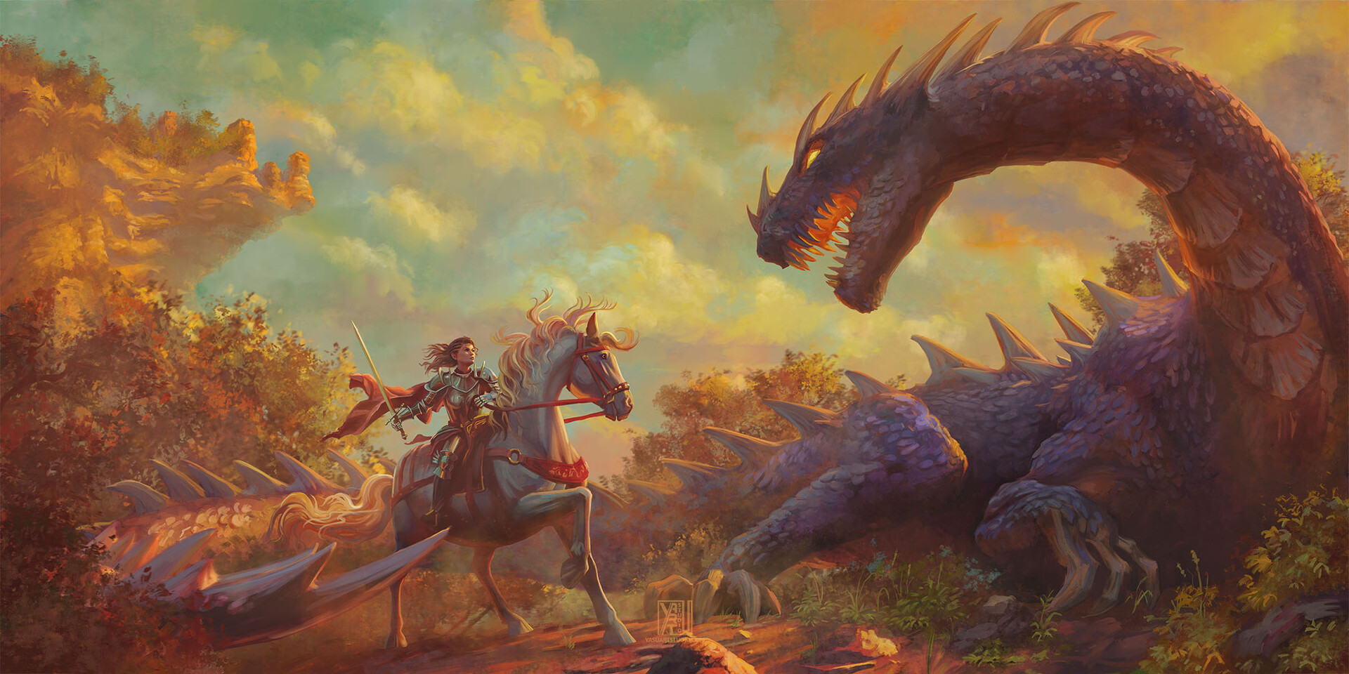 ArtStation Knight vs. Dragon