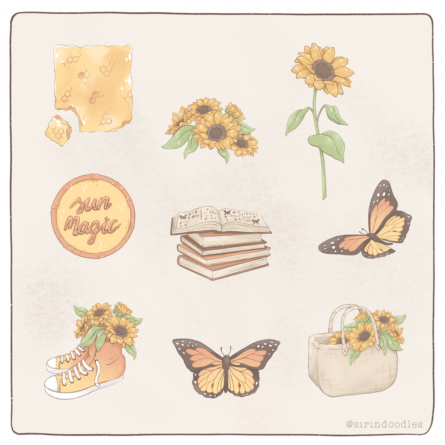 ArtStation - Sunflower Magic - Props & sticker designs