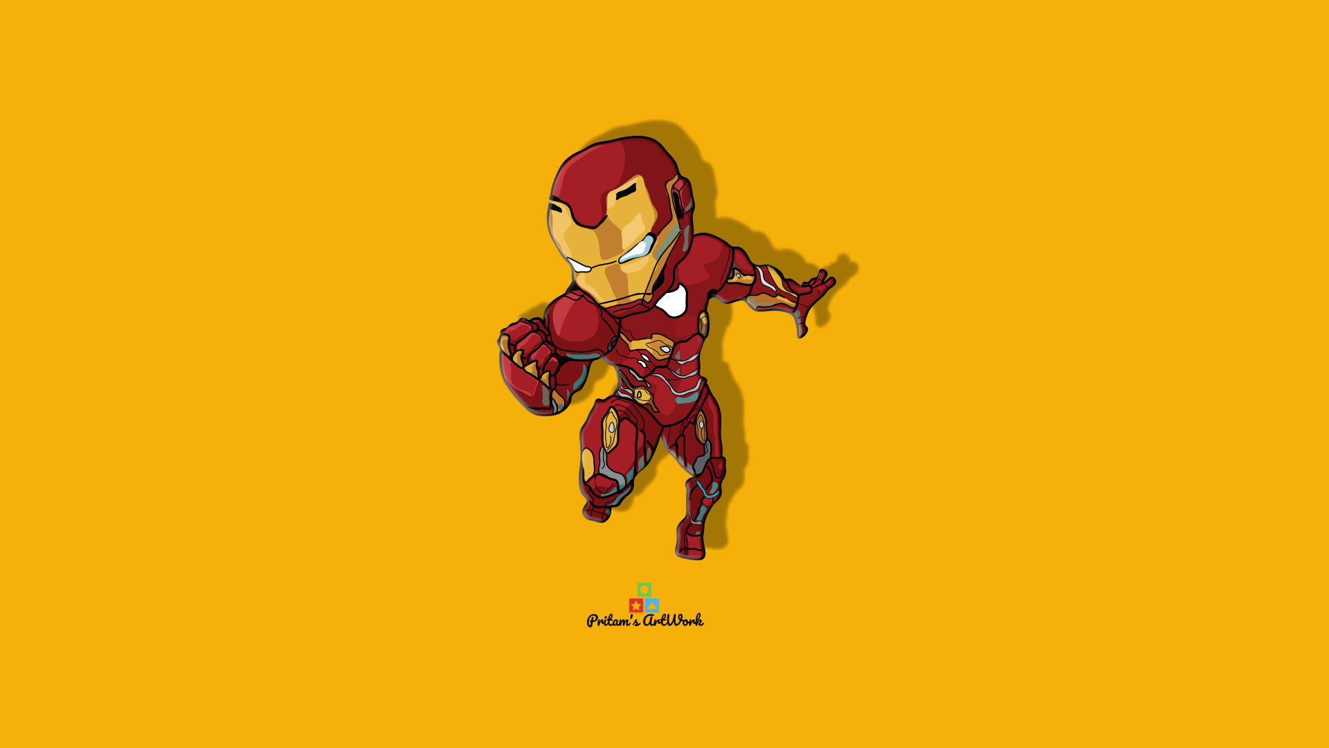 Cute Iron Man Cartoon Wallpaper