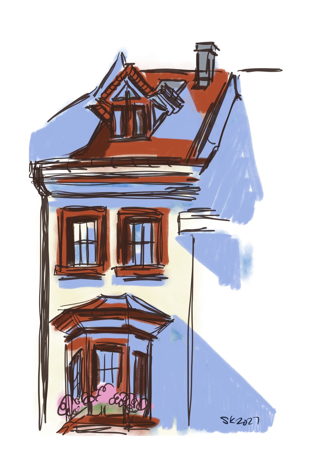 Another tablet sketch in autumn light.