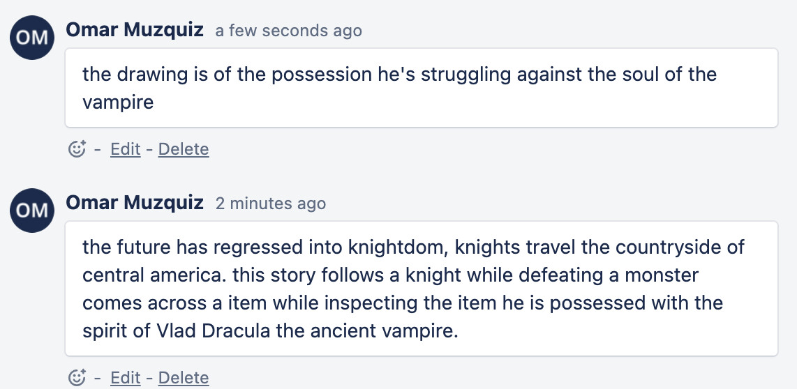 Story descriptions