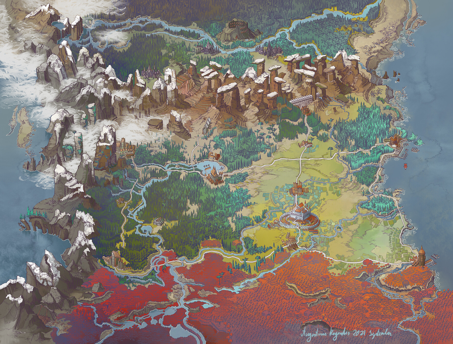 ArtStation - The Shattered Reigns map