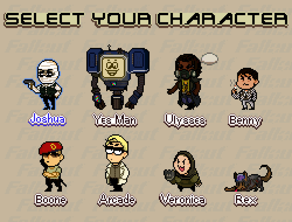 Artstation fallout new vegas character select gif 