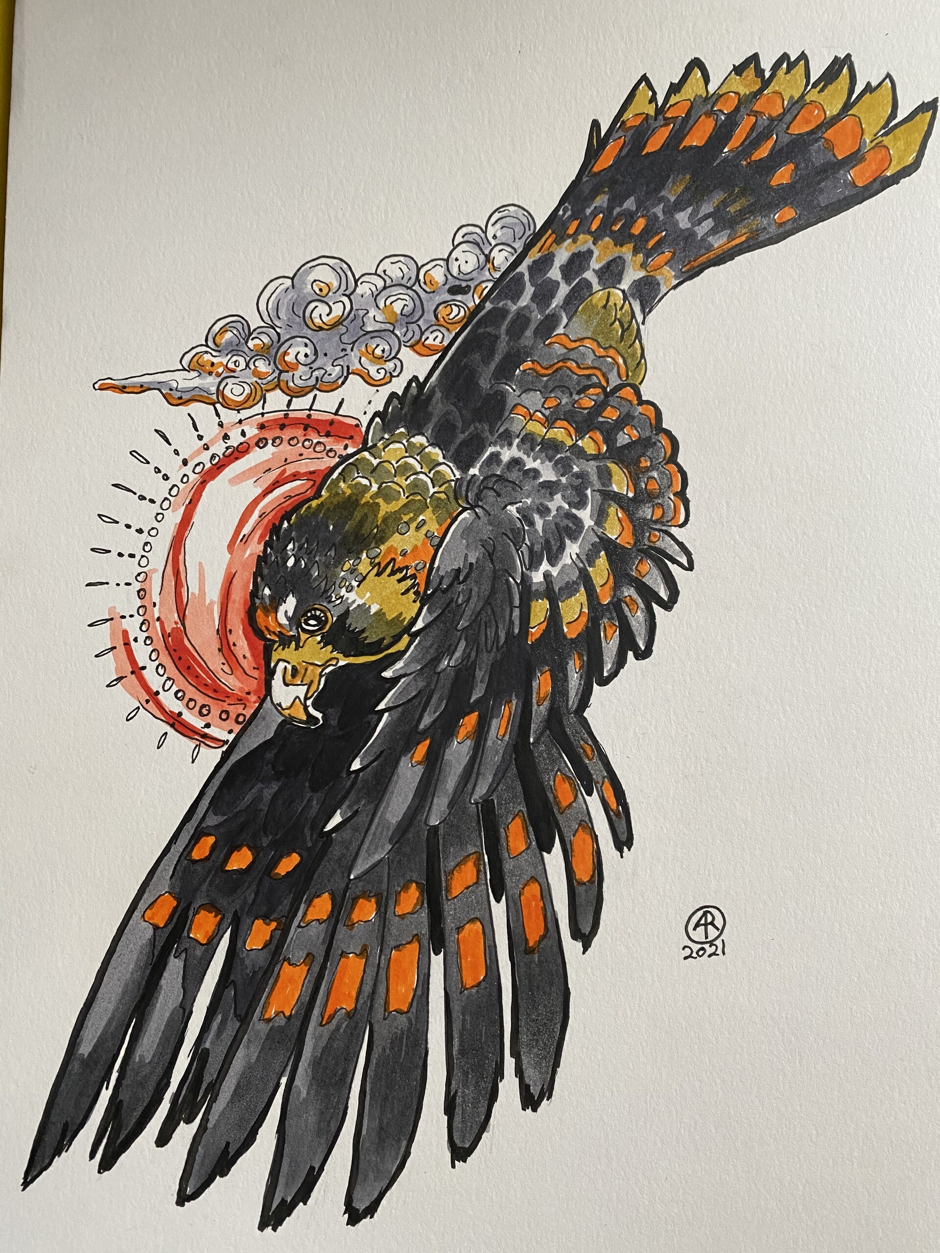 ArtStation Diving falcon