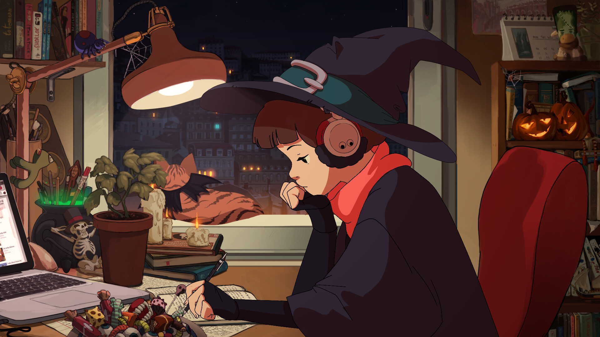 ArtStation - LO FI GIRL - HALLOWEEN THEME