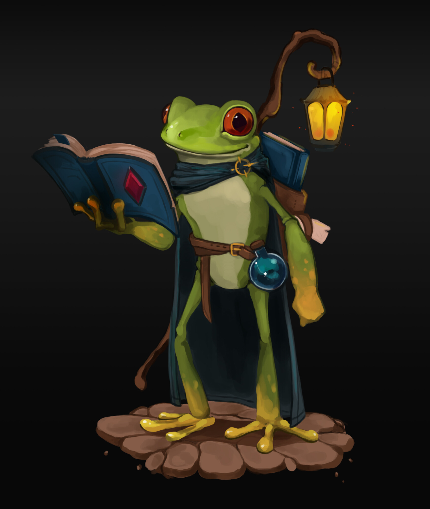 ArtStation Wizard Frog