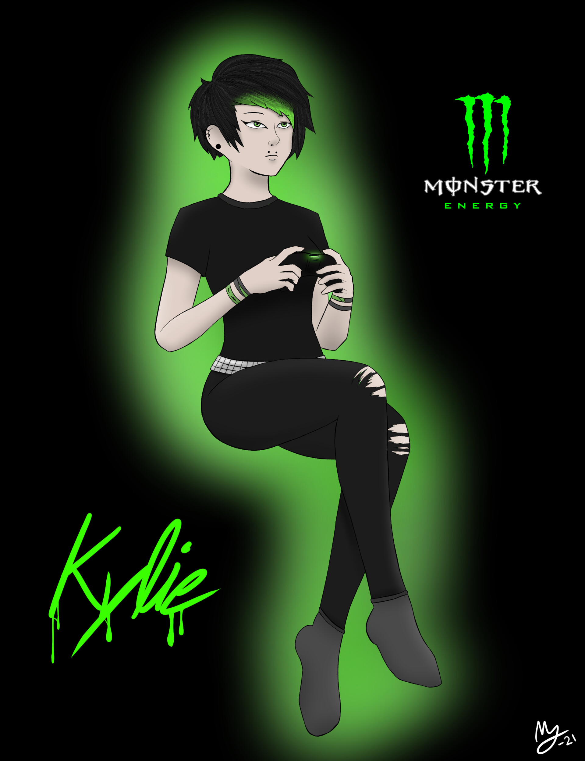 ArtStation Kylie Monster Energy Girl