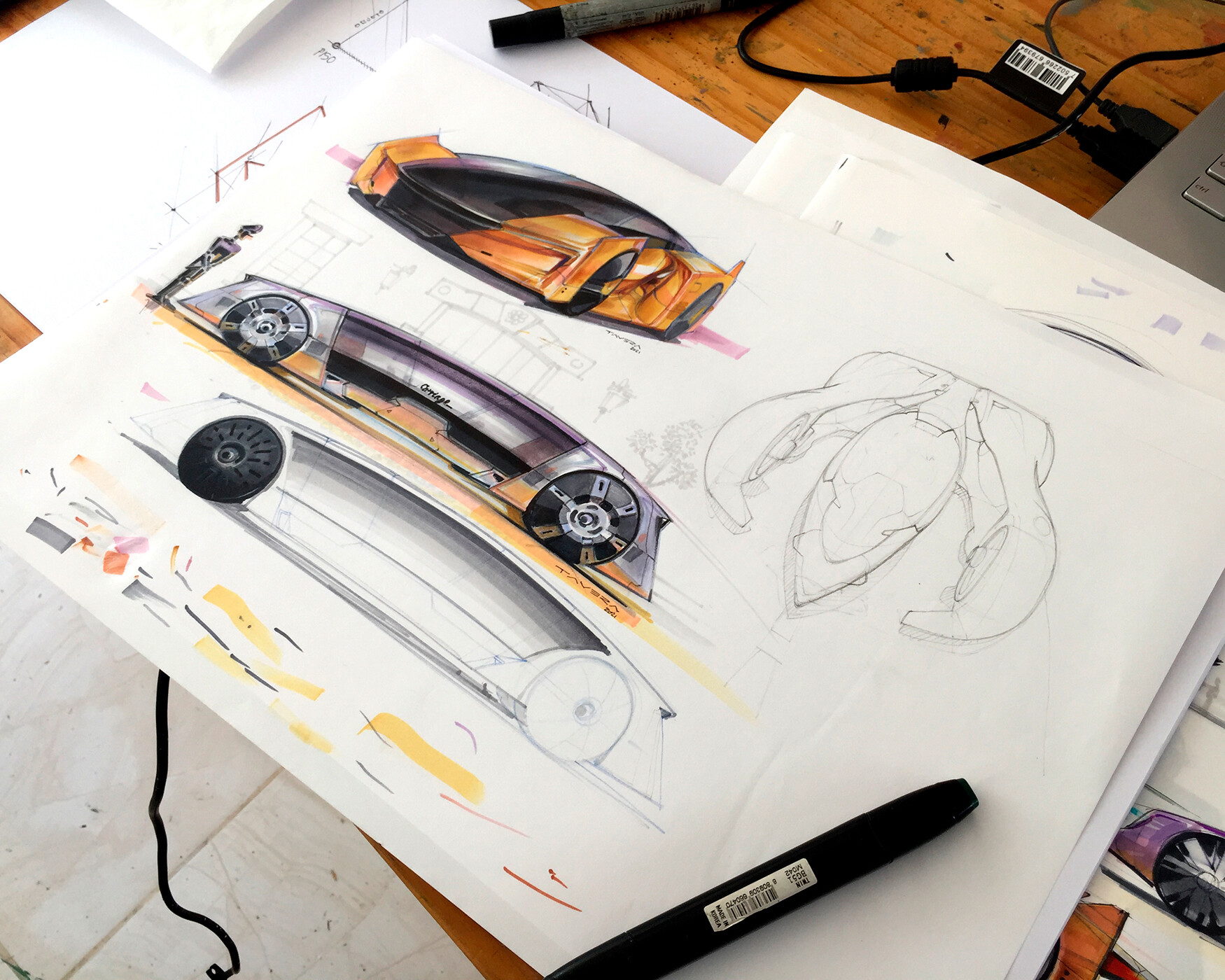 Alfonso Tavera - Tavera Car design sketches 01