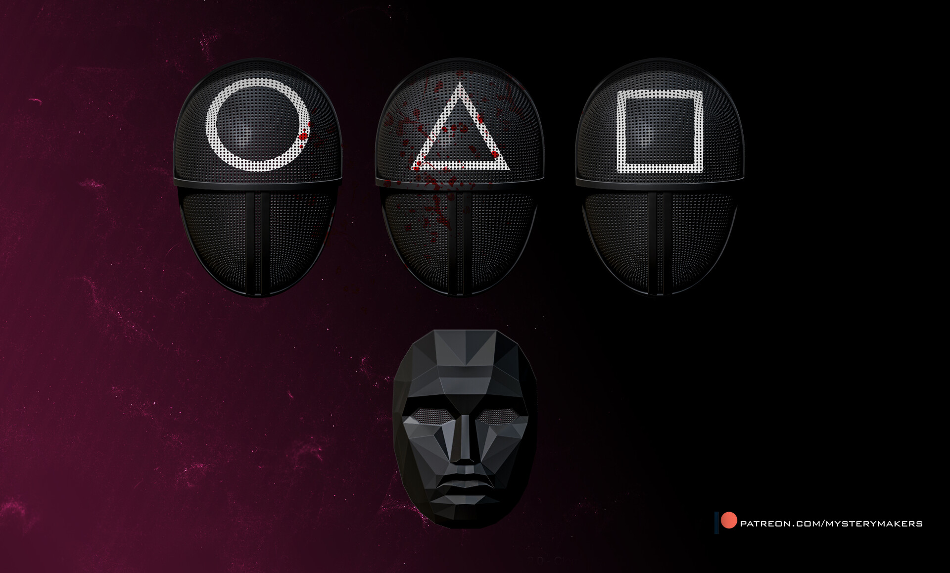 ArtStation Squid game frontman and soldier masks