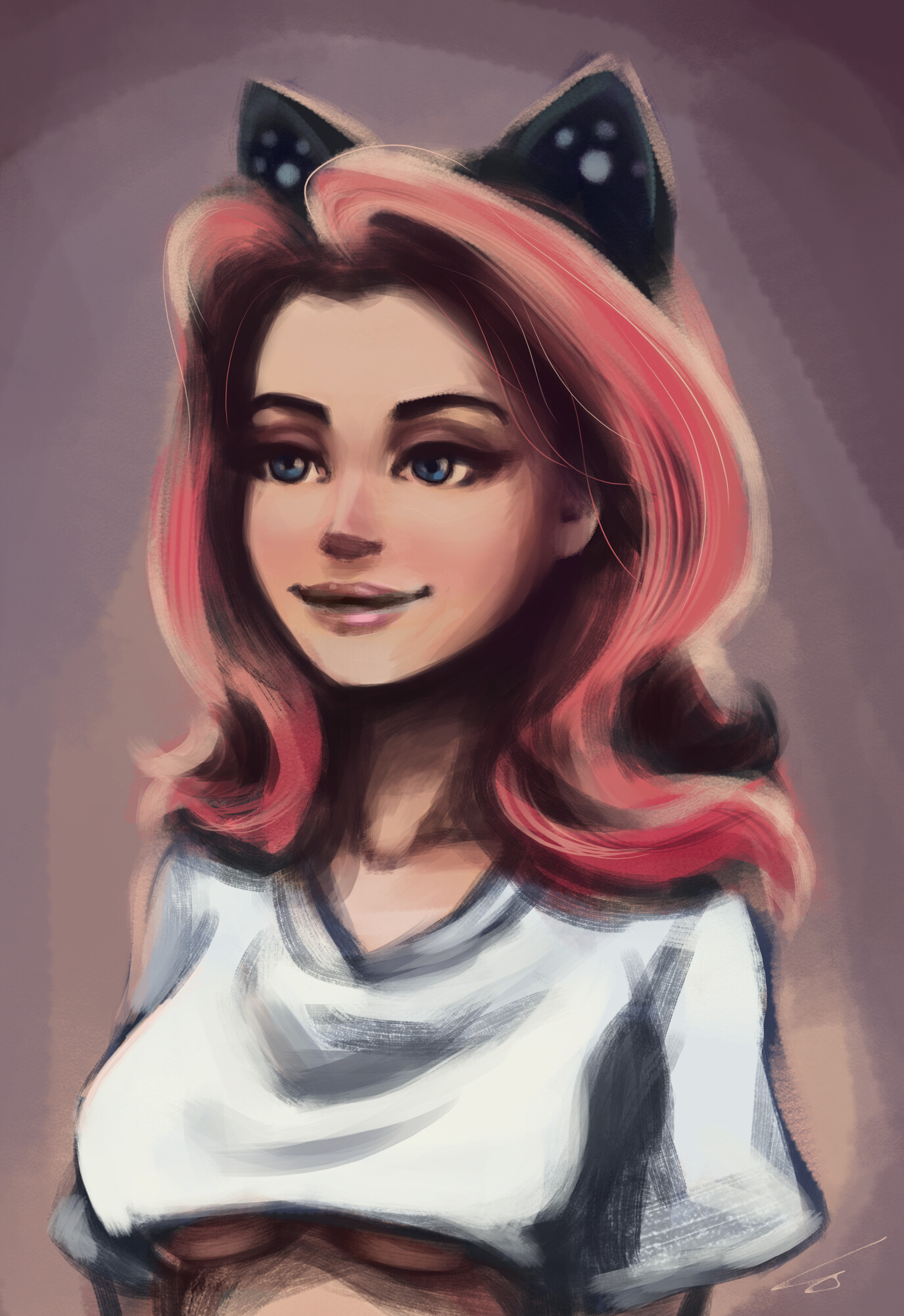 ArtStation Quick painting of a redhead