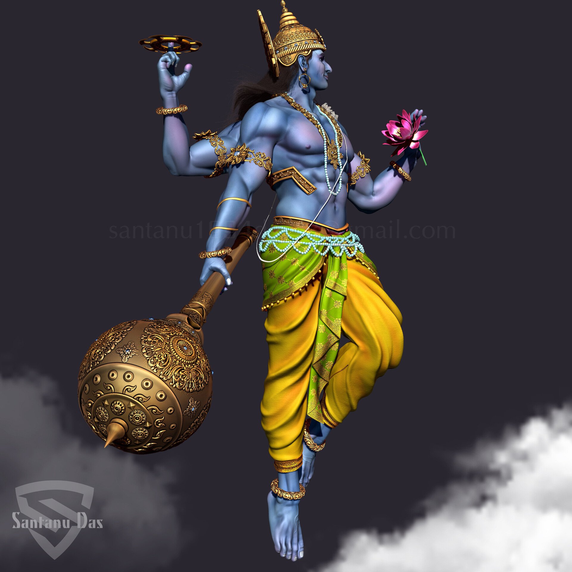 ArtStation - Lord Vishnu by Santanu Das