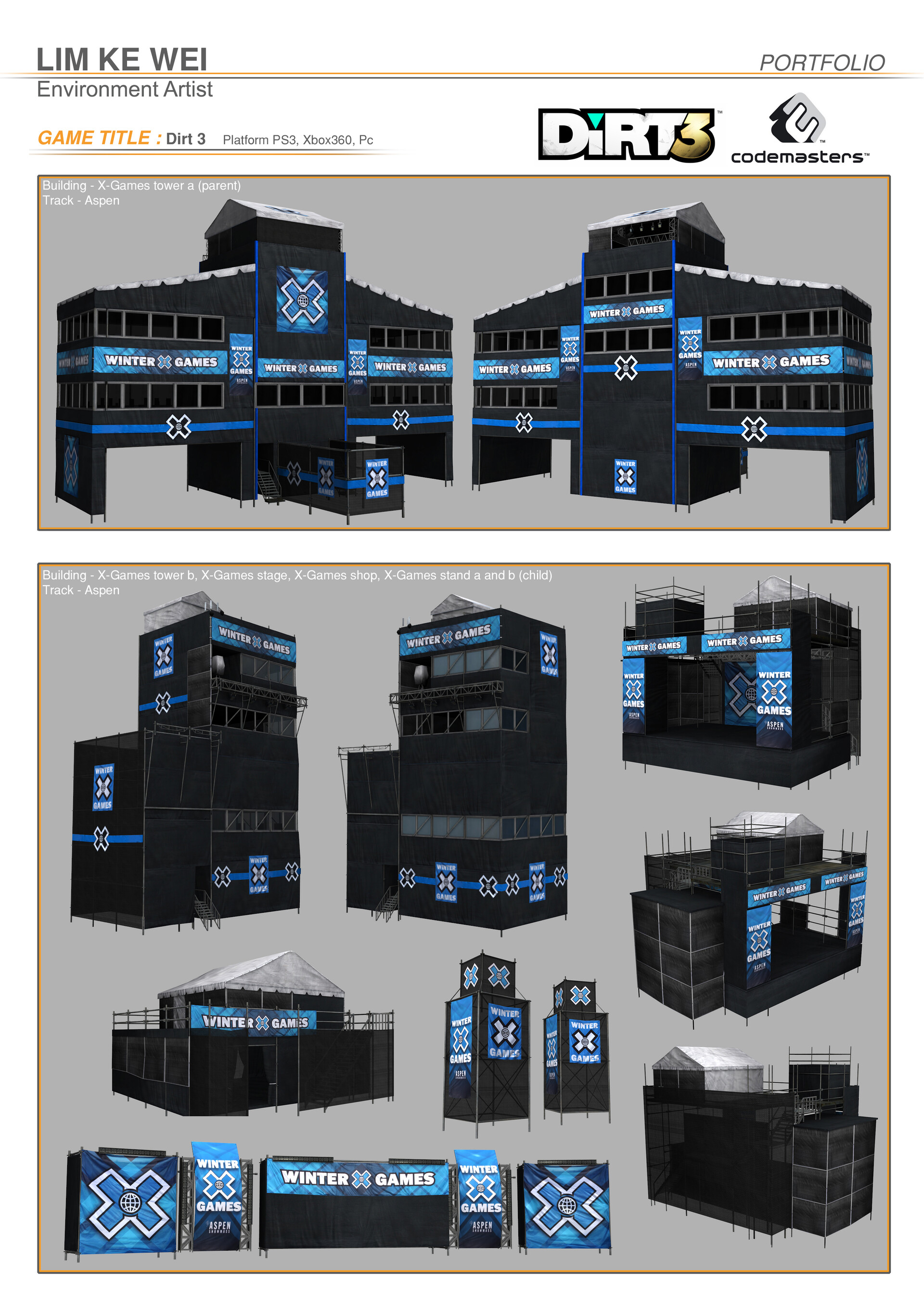 ArtStation Dirt 3 Aspen X Games Tower