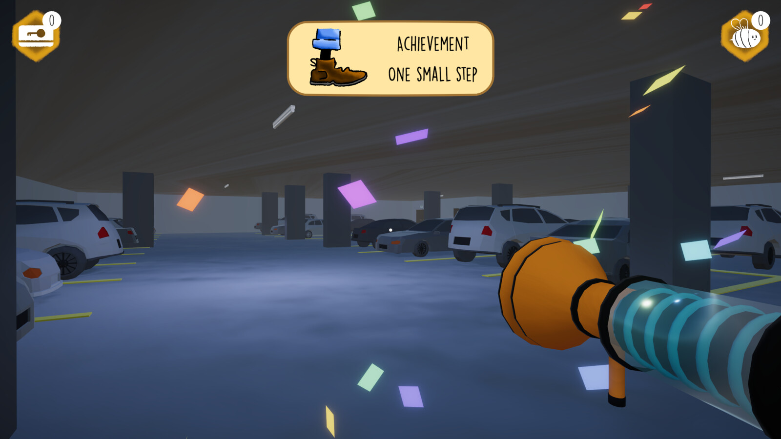 Achievement pop-up on HUD.