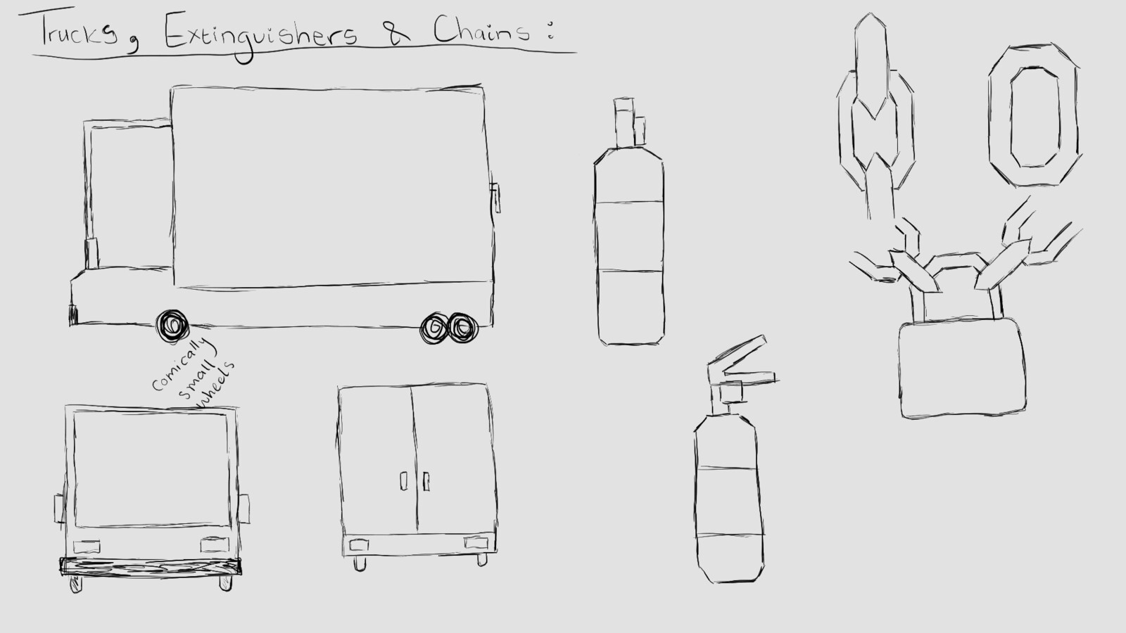 Parking Lot Asset Sketches