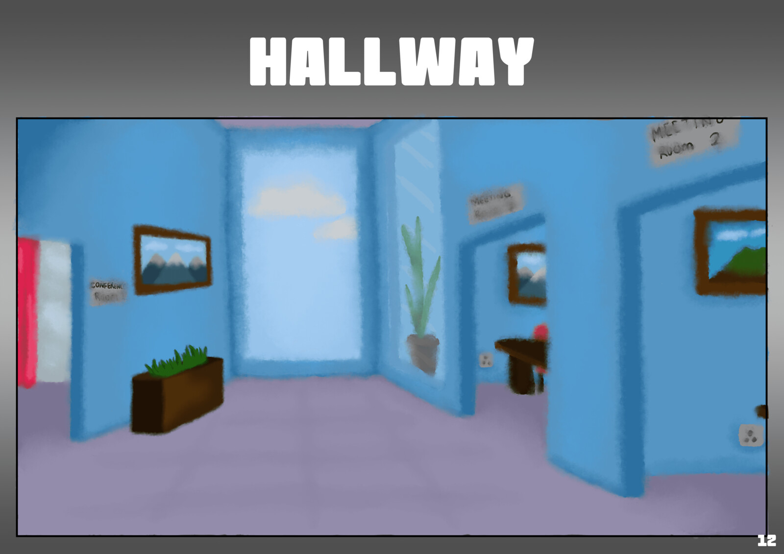 Final Environmental Drawing Hallways In Office Building