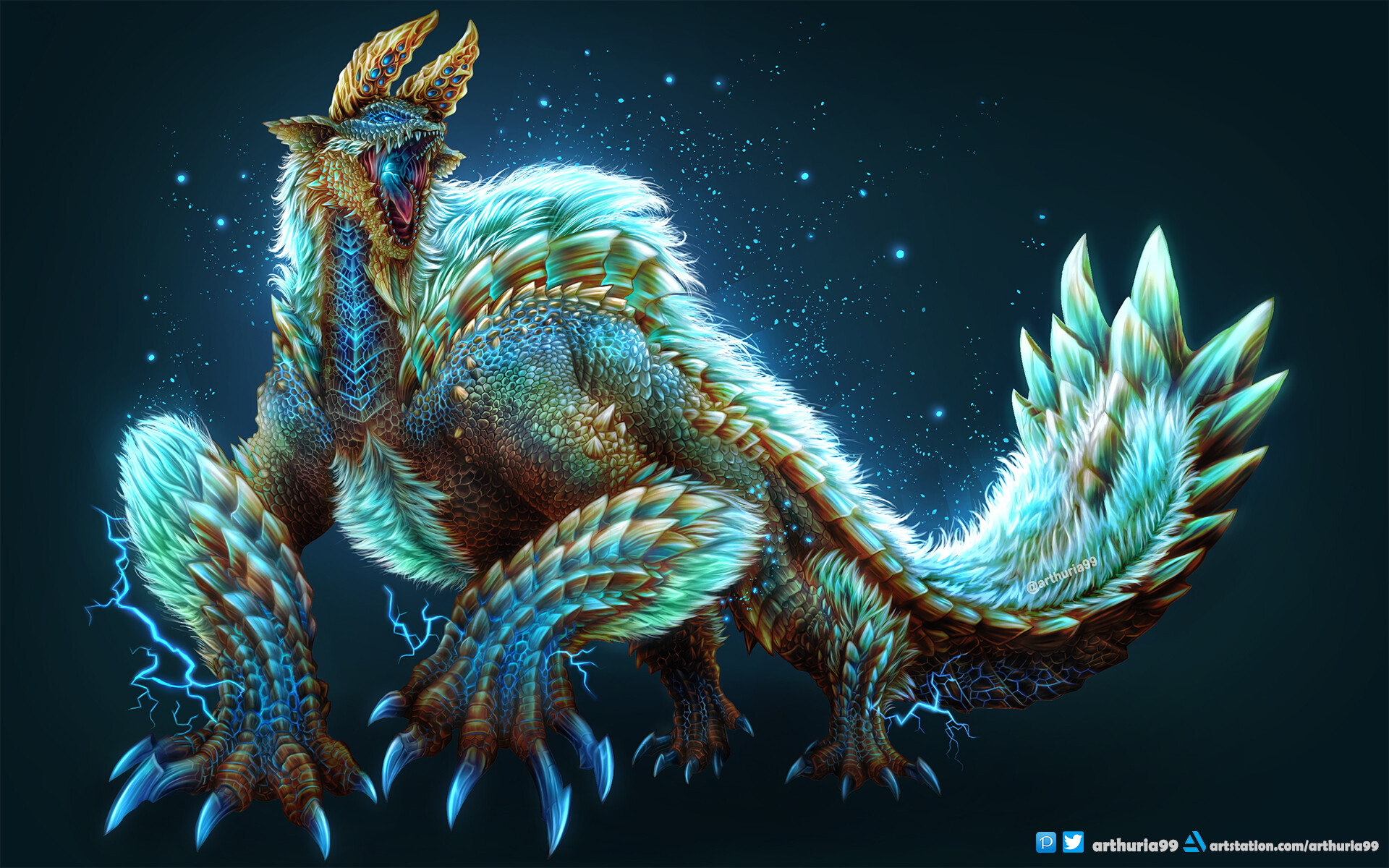Artstation Zinogre ジンオウガ
