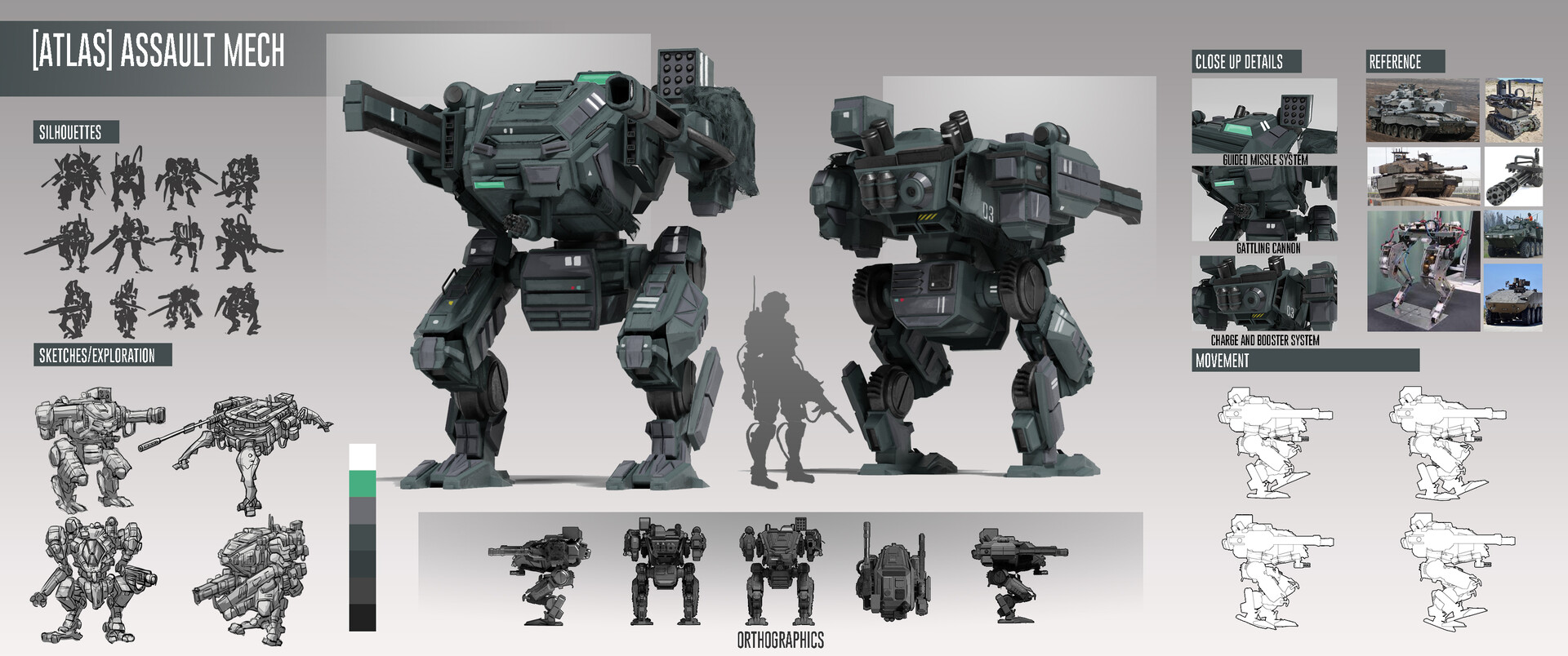 ArtStation - Atlas Mech Development Sheet