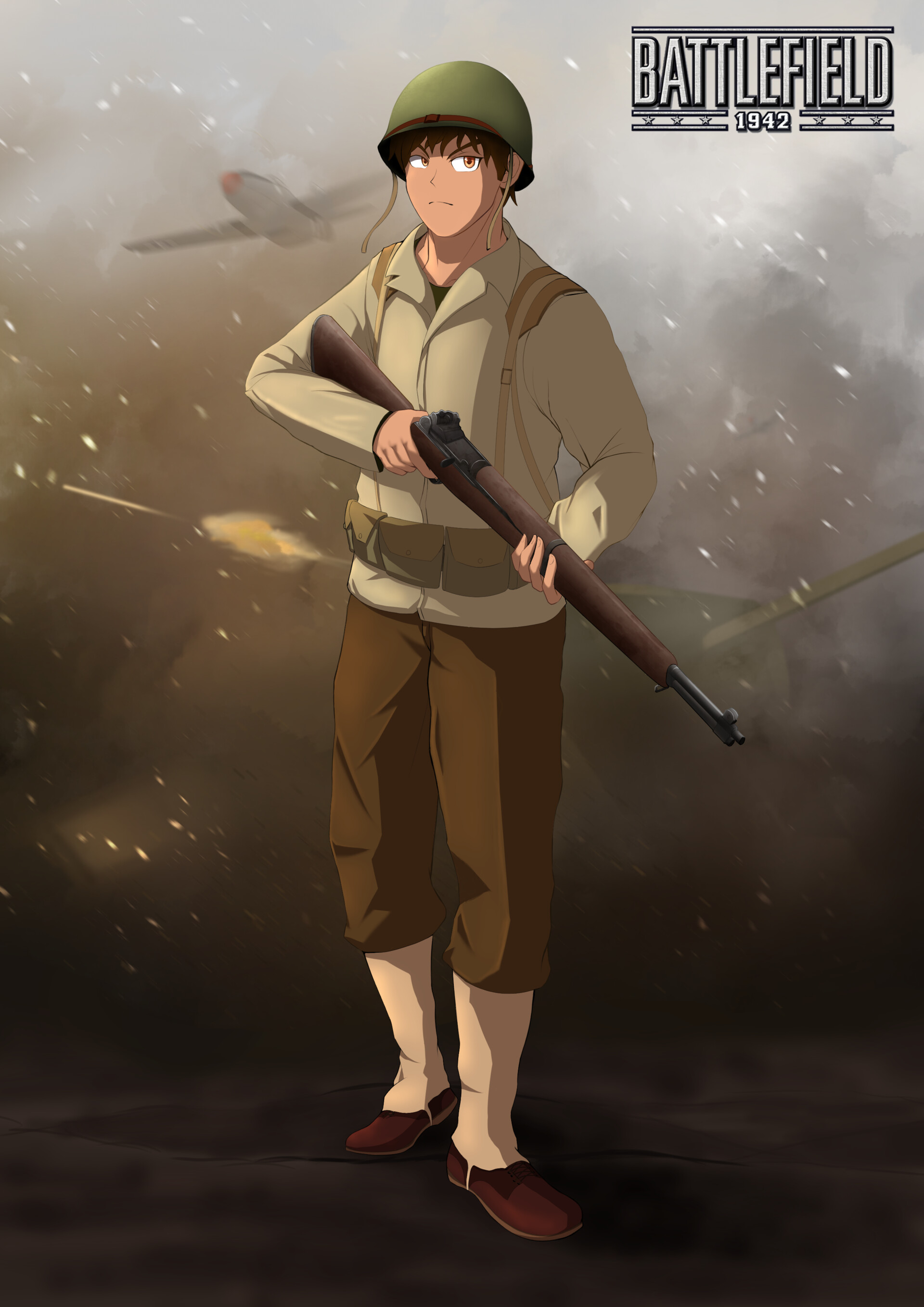 prompthunt: panoramic view, a soldier girl, soldier clothing, battlefield  in background, anime style, hair down, symmetrical facial features, from  arknights, hyper realistic, 4 k, extreme detail, d & d, trending  artstation, safebooru,
