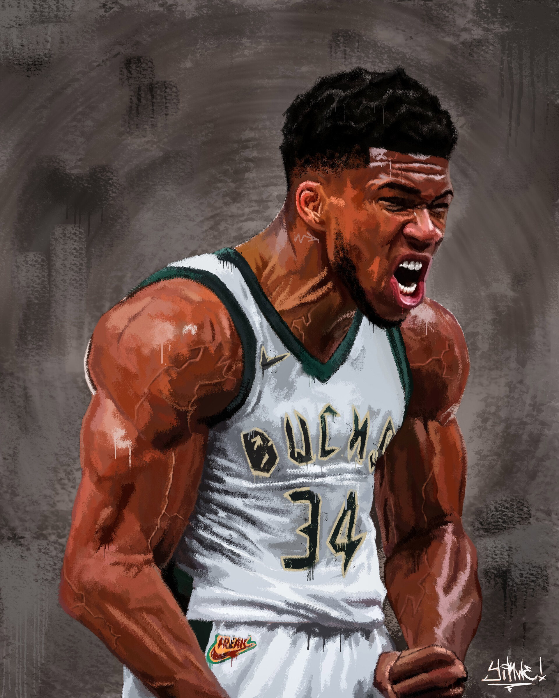 Basketball Player Giannis Antetokounmpo Poster 12x18inch unframed Canvas  Wall Art Decorative Painting Print Modern Home Bedroom Decor  Amazonin  Home  Kitchen