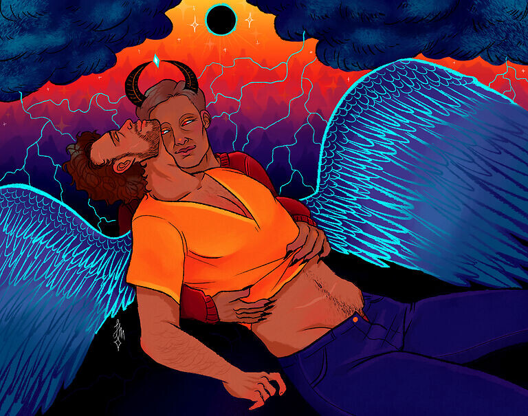 ArtStation Fallen Angel and the Devil