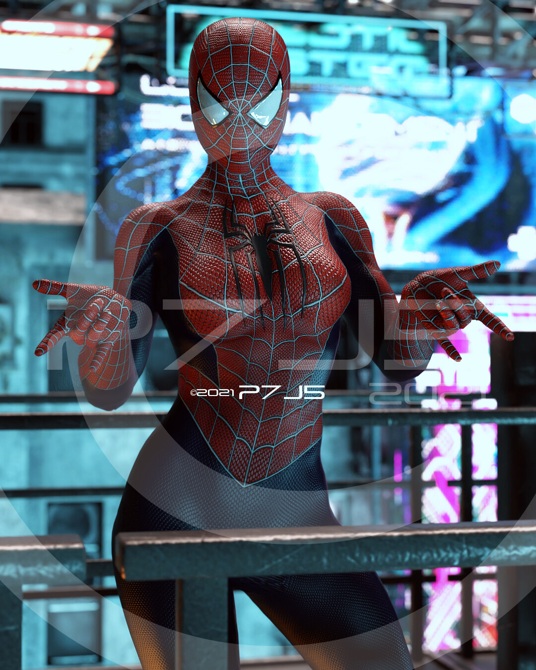 P7J5 Artist - Spidergirl With Attitude