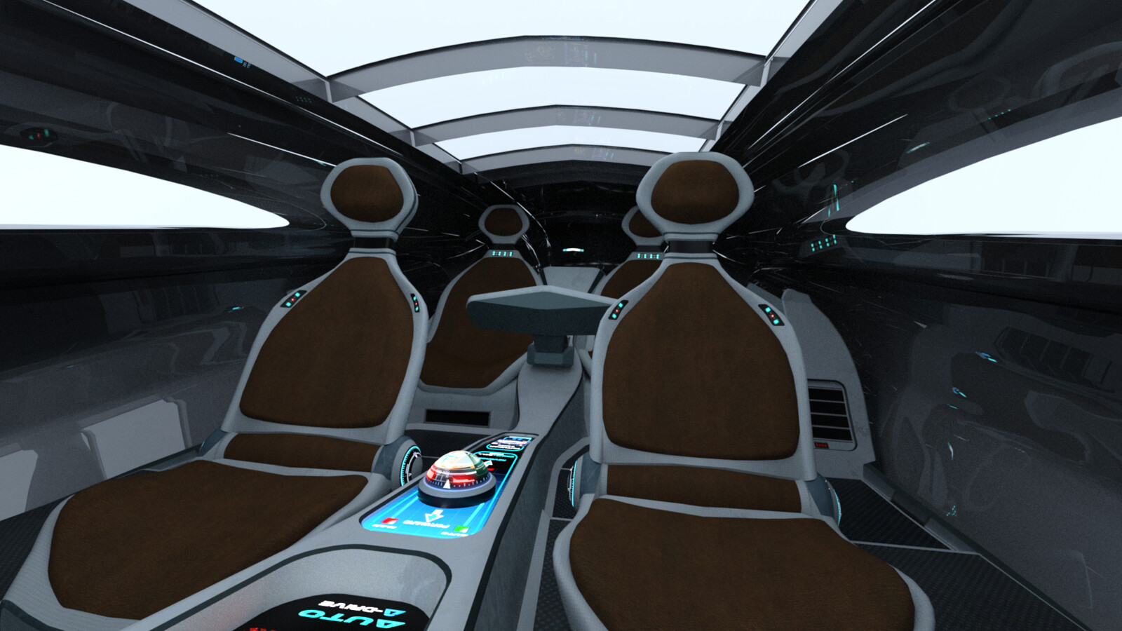 The Phantom Luxury Gravcar interior.